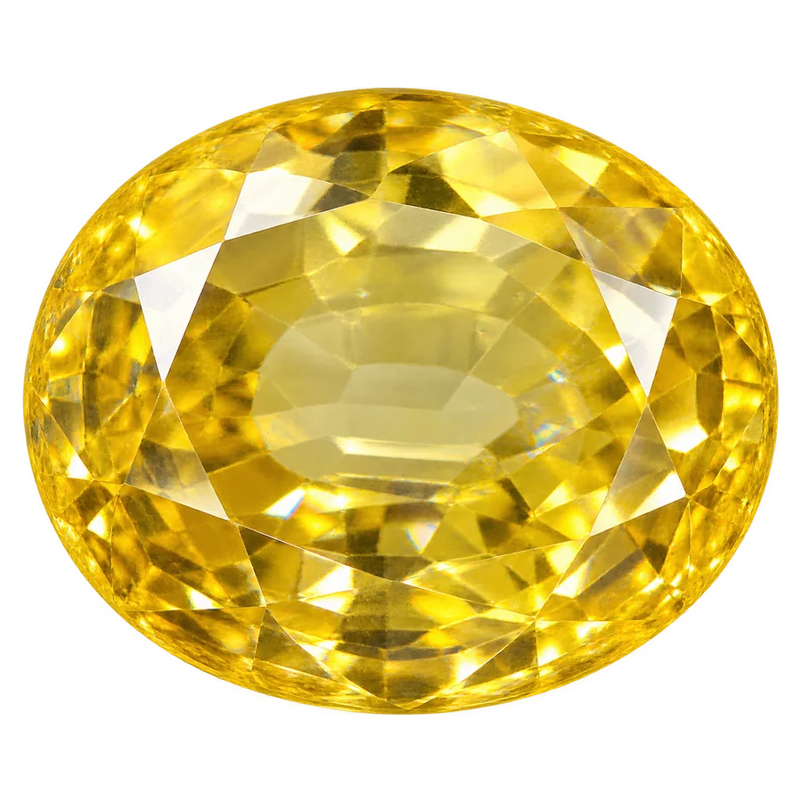 Yellow sapphire gemstone